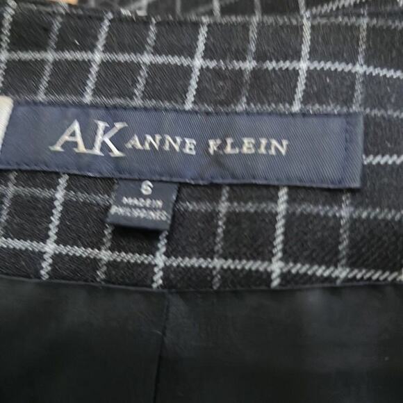 ANNE KLEIN PLAID WOOL BLEND BLOUSE SIZE 6 - Picture 3 of 5